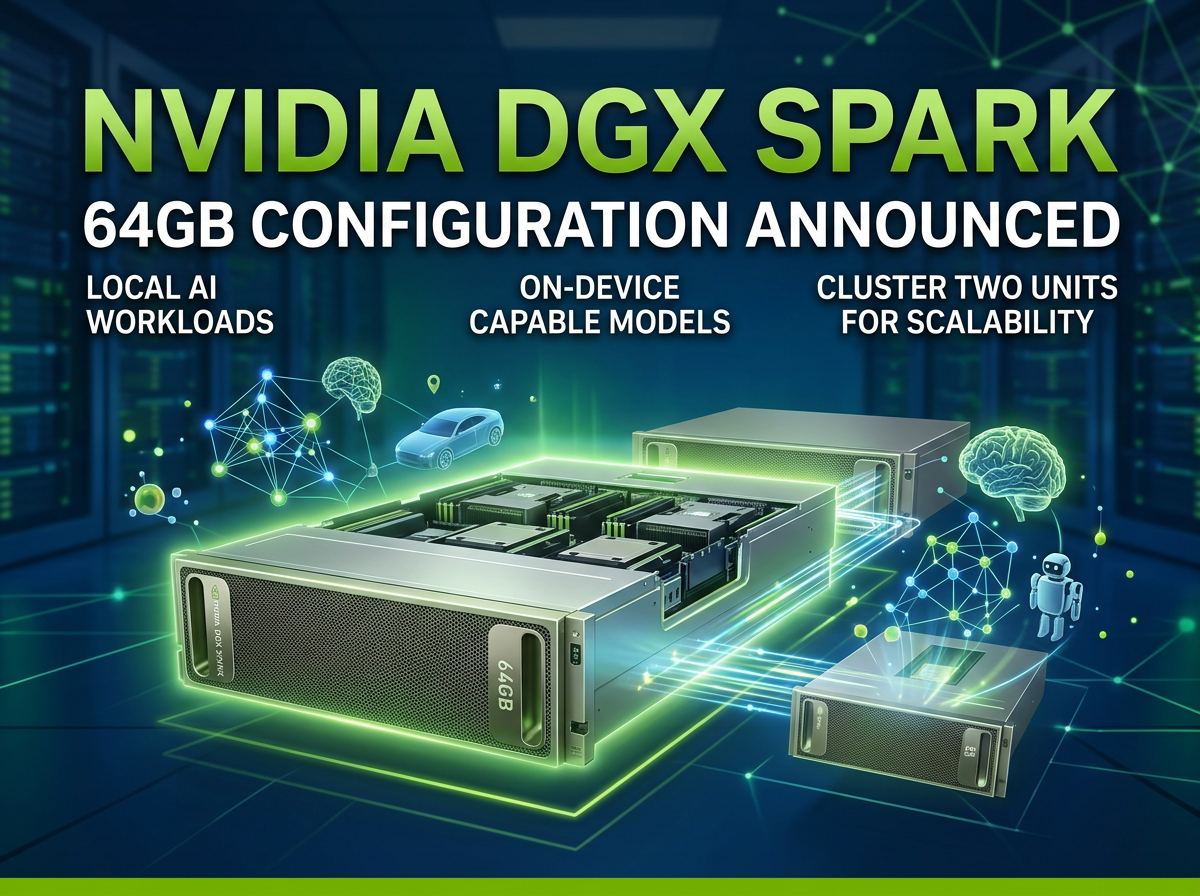 NVIDIA DGX Spark Gets a New 64GB Local AI Configuration