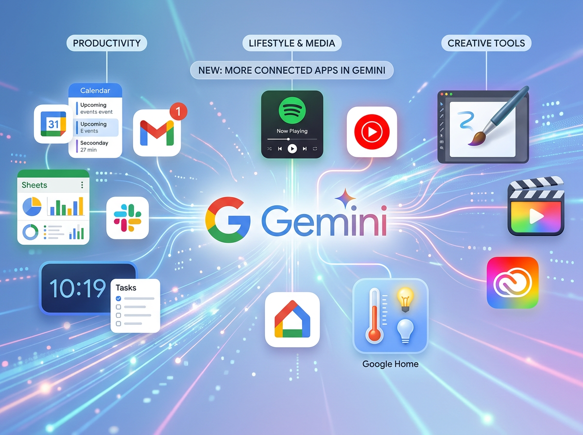 Gemini Adds New Connected Apps for Work and Creativity
